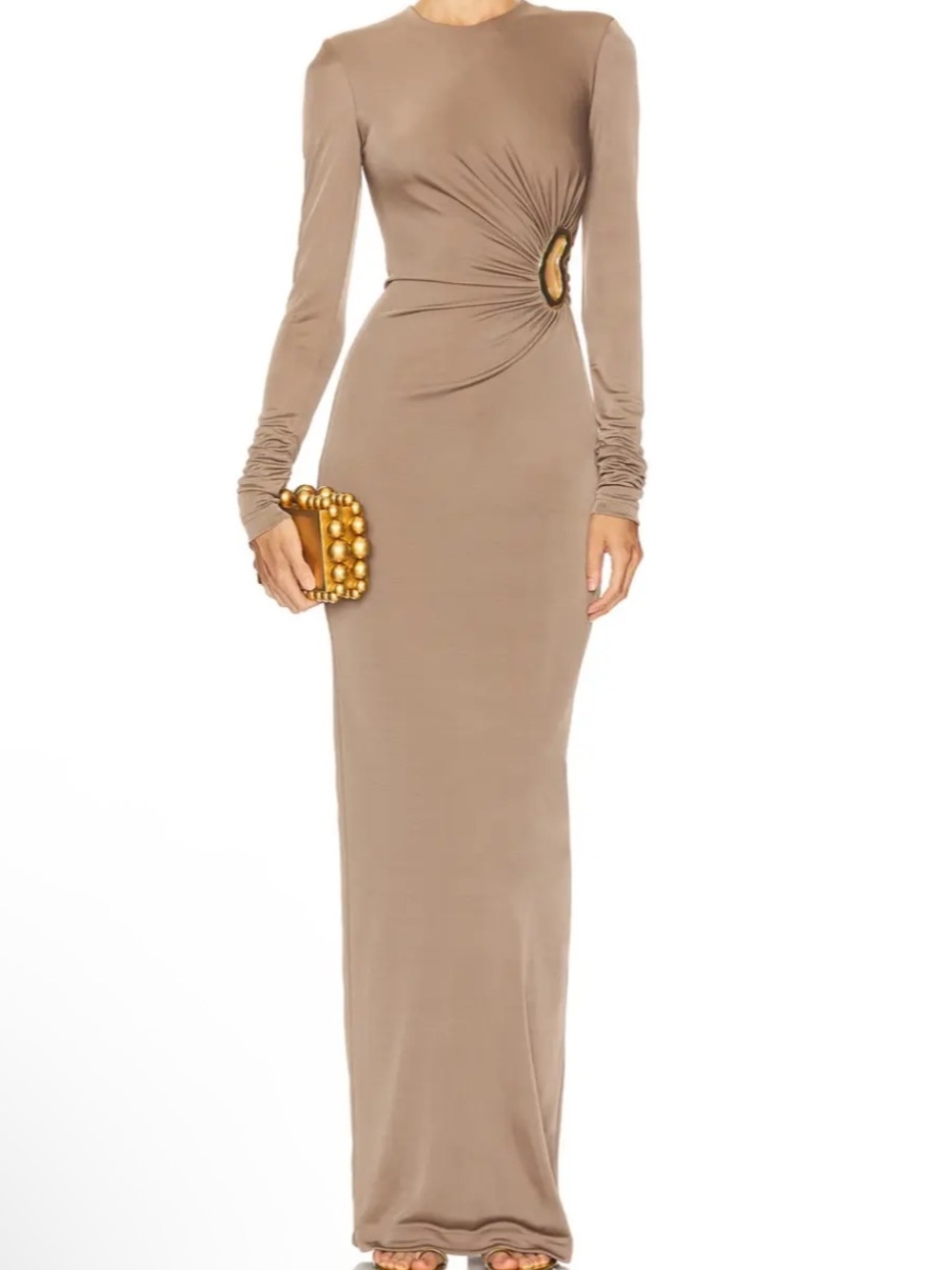 REBECCA VALLANCE Misha Long Sleeve Maxi Dress US 6